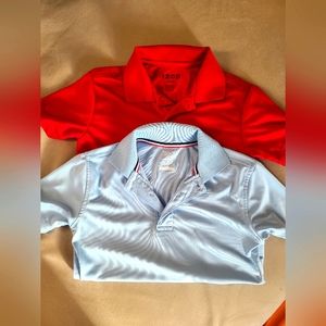 Boys size 8 polos (red and blue)